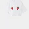 Tezenis Cropped T-Shirt With Strawberry Patch