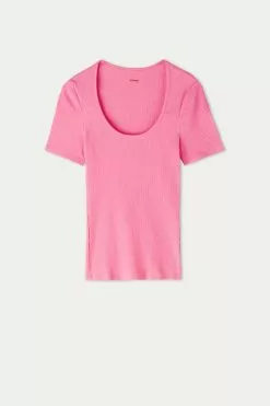 Tezenis Basic Rib Cotton Scoop Neck T-shirt 9 Tezenis Basic Rib Cotton Scoop Neck T-shirt -Outlet Tops Store 1MM1580282V F