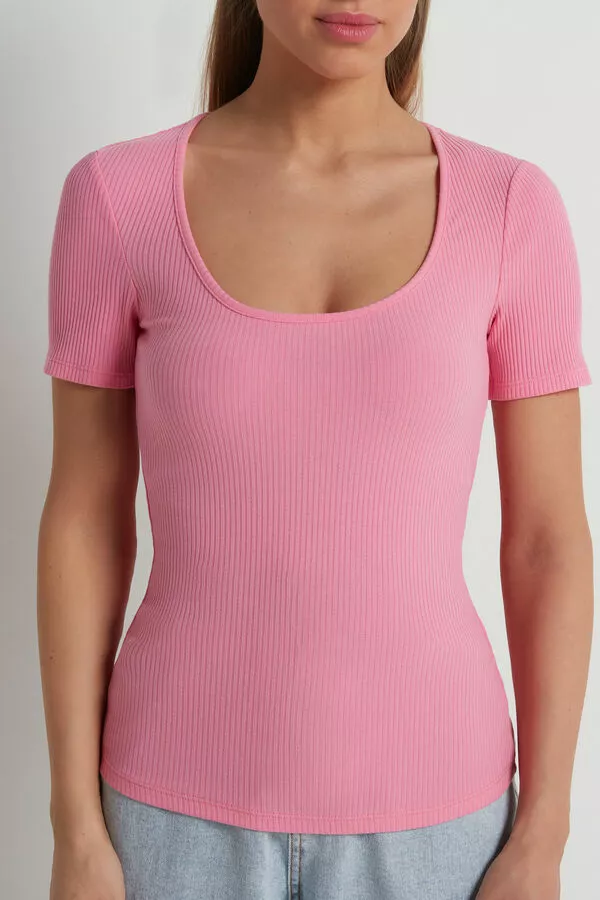 Tezenis Basic Rib Cotton Scoop Neck T-shirt 1 Tezenis Basic Rib Cotton Scoop Neck T-shirt