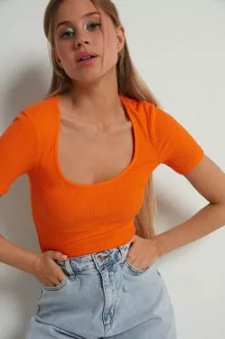 Tezenis Basic Rib Cotton Scoop Neck T-shirt 7 Tezenis Basic Rib Cotton Scoop Neck T-shirt -Outlet Tops Store 1MM1580322V M