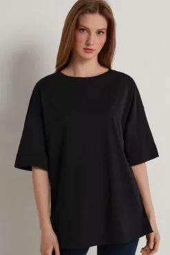 Tezenis Dropped Shoulder Cotton T-Shirt With Vents