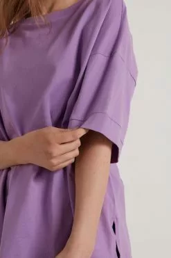 Tezenis Dropped Shoulder Cotton T-Shirt With Vents -Outlet Tops Store 1MM1590316V DT1W