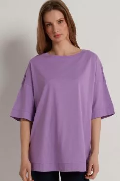 Tezenis Dropped Shoulder Cotton T-Shirt With Vents