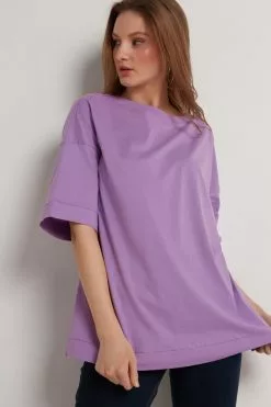 Tezenis Dropped Shoulder Cotton T-Shirt With Vents -Outlet Tops Store 1MM1590316V M