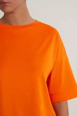 Tezenis Dropped Shoulder Cotton T-Shirt With Vents -Outlet Tops Store 1MM1590322V DT1W