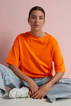 Tezenis Dropped Shoulder Cotton T-Shirt With Vents -Outlet Tops Store 1MM1590322V M