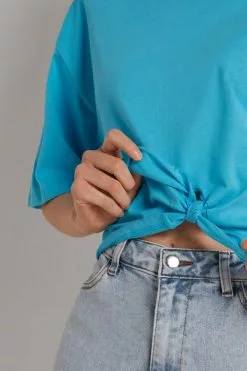 Tezenis Boxy T-shirt With Knot 8 Tezenis Boxy T-shirt With Knot -Outlet Tops Store 1MM1591257V DT1W