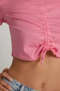 Tezenis Ruched Cotton T-shirt -Outlet Tops Store 1MM1592282V DT1W