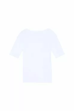 Tezenis Short-Sleeve Scoop-Neck Top In Cotton -Outlet Tops Store 1MM15C 001 B