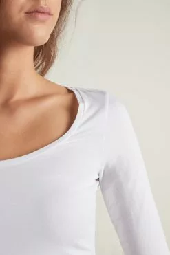 Tezenis Short-Sleeve Scoop-Neck Top In Cotton -Outlet Tops Store 1MM15C wear 001 DT1