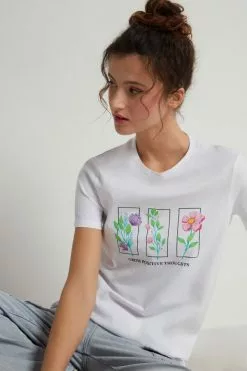 Tezenis Cotton Printed T-shirt -Outlet Tops Store 1MM199T260V M