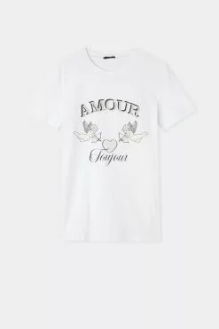 Tezenis Cotton Printed T-shirt -Outlet Tops Store 1MM199T507V F