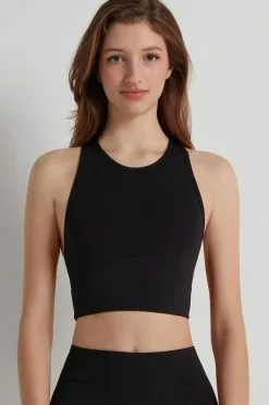 Tezenis Sleeveless Microfiber Crop Top