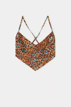 Tezenis Criss-Cross Viscose Fabric Crop Top