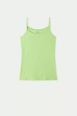 Tezenis Round-Neck Stretch Cotton Tank Top -Outlet Tops Store 1MT15A624V F