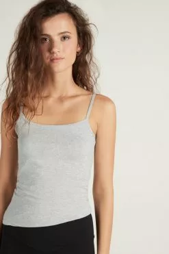 Tezenis Round-Neck Stretch Cotton Tank Top