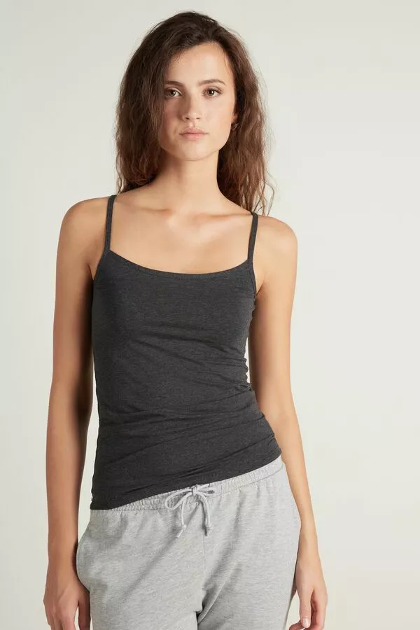 Tezenis Round-Neck Stretch Cotton Tank Top 1 Tezenis Round-Neck Stretch Cotton Tank Top