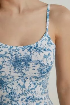 Tezenis Round Neck Tank Top In Stretch Cotton -Outlet Tops Store 1MT15T597V DT1W