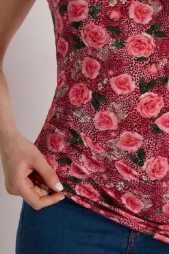 Tezenis Round Neck Tank Top In Stretch Cotton -Outlet Tops Store 1MT15T616V DT1W