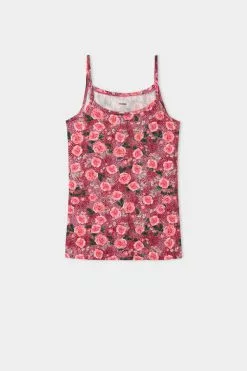 Tezenis Round Neck Tank Top In Stretch Cotton -Outlet Tops Store 1MT15T616V F