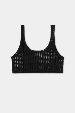 Tezenis Crop Top In Mesh Crochet -Outlet Tops Store 1MT1650019 F