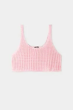 Tezenis Crop Top In Mesh Crochet -Outlet Tops Store 1MT1650560V F