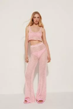 Tezenis Crop Top In Mesh Crochet -Outlet Tops Store 1MT1650560V M