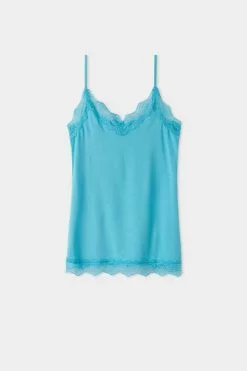 Tezenis Lace Insert Tank Top -Outlet Tops Store 1MT779619V F