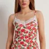 Tezenis V Neck Tank Top With Lace Insert