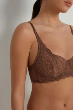 Tezenis Paris Recycled Lace Unpadded Balconette Bra -Outlet Tops Store 1RB060633V DT1W