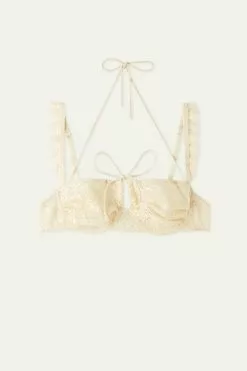 Tezenis Country Pointelle Tie Balconette Bra -Outlet Tops Store 1RB1548265V F