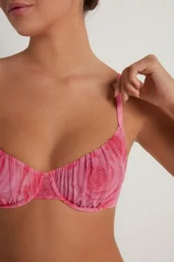 Tezenis Paris Romantic Roses Balconette Bra -Outlet Tops Store 1RB1557299V DT1W