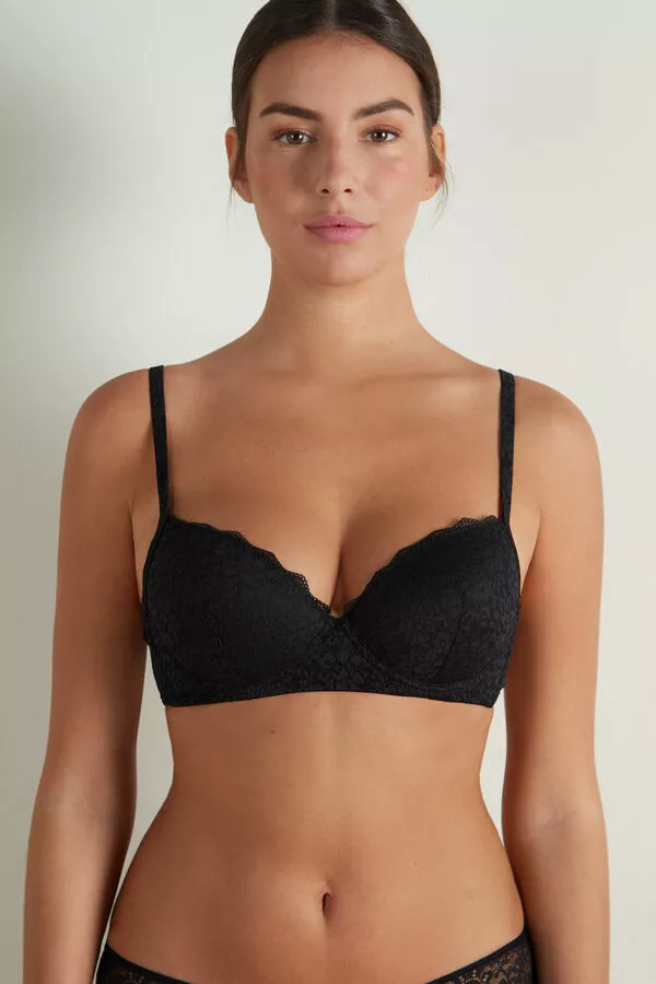 Tezenis Wien Recycled Lace Lightly Padded Balconette Bra 1 Tezenis Wien Recycled Lace Lightly Padded Balconette Bra