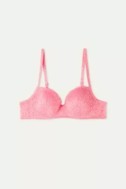 Tezenis Wien Recycled Lace Lightly Padded Balconette Bra -Outlet Tops Store 1RI060282V F