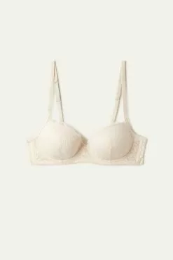 Tezenis Wien Recycled Lace Lightly Padded Balconette Bra -Outlet Tops Store 1RI0603106 F
