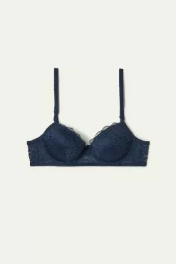Tezenis Wien Recycled Lace Lightly Padded Balconette Bra -Outlet Tops Store 1RI060624T F