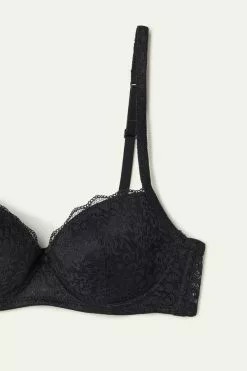 Tezenis Wien Recycled Lace Lightly Padded Balconette Bra 11 Tezenis Wien Recycled Lace Lightly Padded Balconette Bra -Outlet Tops Store 1RI060 019 D1