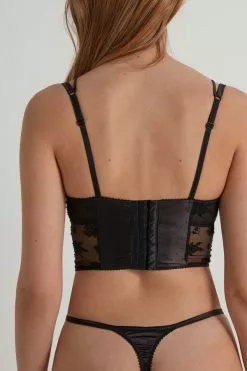 Tezenis Paradise Lace Balconette Bra Top -Outlet Tops Store 1RT1552019 BI