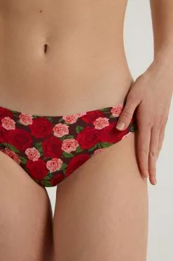 Tezenis Raw Edge Brazilian Brief In Printed Microfiber -Outlet Tops Store 1SB01VT300V DT1W