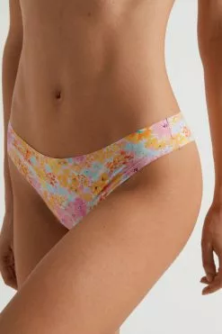 Tezenis Raw Edge Brazilian Brief In Printed Microfiber -Outlet Tops Store 1SB01VT302V DT1W