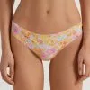 Tezenis Raw Edge Brazilian Brief In Printed Microfiber