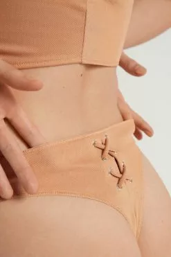 Tezenis Nude String High-Waist Brazilian Panties -Outlet Tops Store 1SB1546264V DT1W