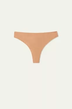 Tezenis Nude String High-Waist Brazilian Panties -Outlet Tops Store 1SB1546264V F