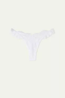 Tezenis Marry Me Lace Ruched High-Cut Brazilian Panties -Outlet Tops Store 1SB1551001 F