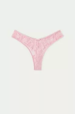 Tezenis Blooming Lace High-Cut Brazilian Panties -Outlet Tops Store 1SB1553279V F