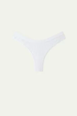 Tezenis Spring Rib High-Cut Cotton Brazilian Panties -Outlet Tops Store 1SB1556001 F