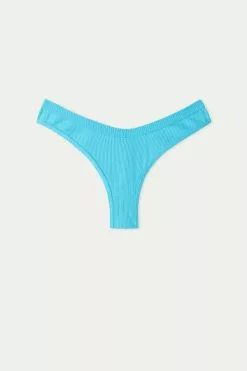 Tezenis Spring Rib High-Cut Cotton Brazilian Panties -Outlet Tops Store 1SB1556257V F