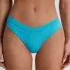Tezenis Spring Rib High-Cut Cotton Brazilian Panties