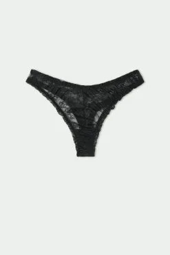 Tezenis High-Cut Gathered Lace Brazilian Panties -Outlet Tops Store 1SB1567019 F