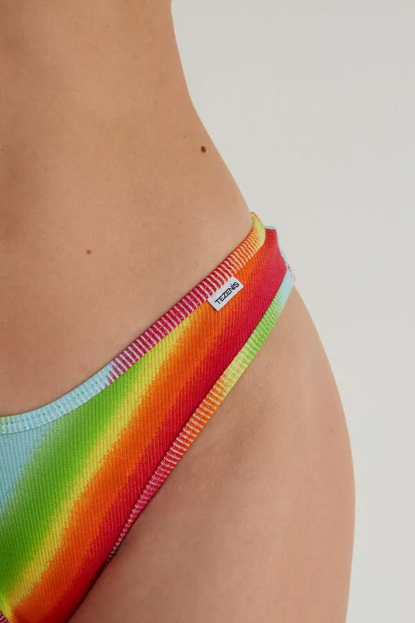 Tezenis High-Cut Ribbed Brazilian Panties With Logo 4 Tezenis High-Cut Ribbed Brazilian Panties With Logo - Image 4
